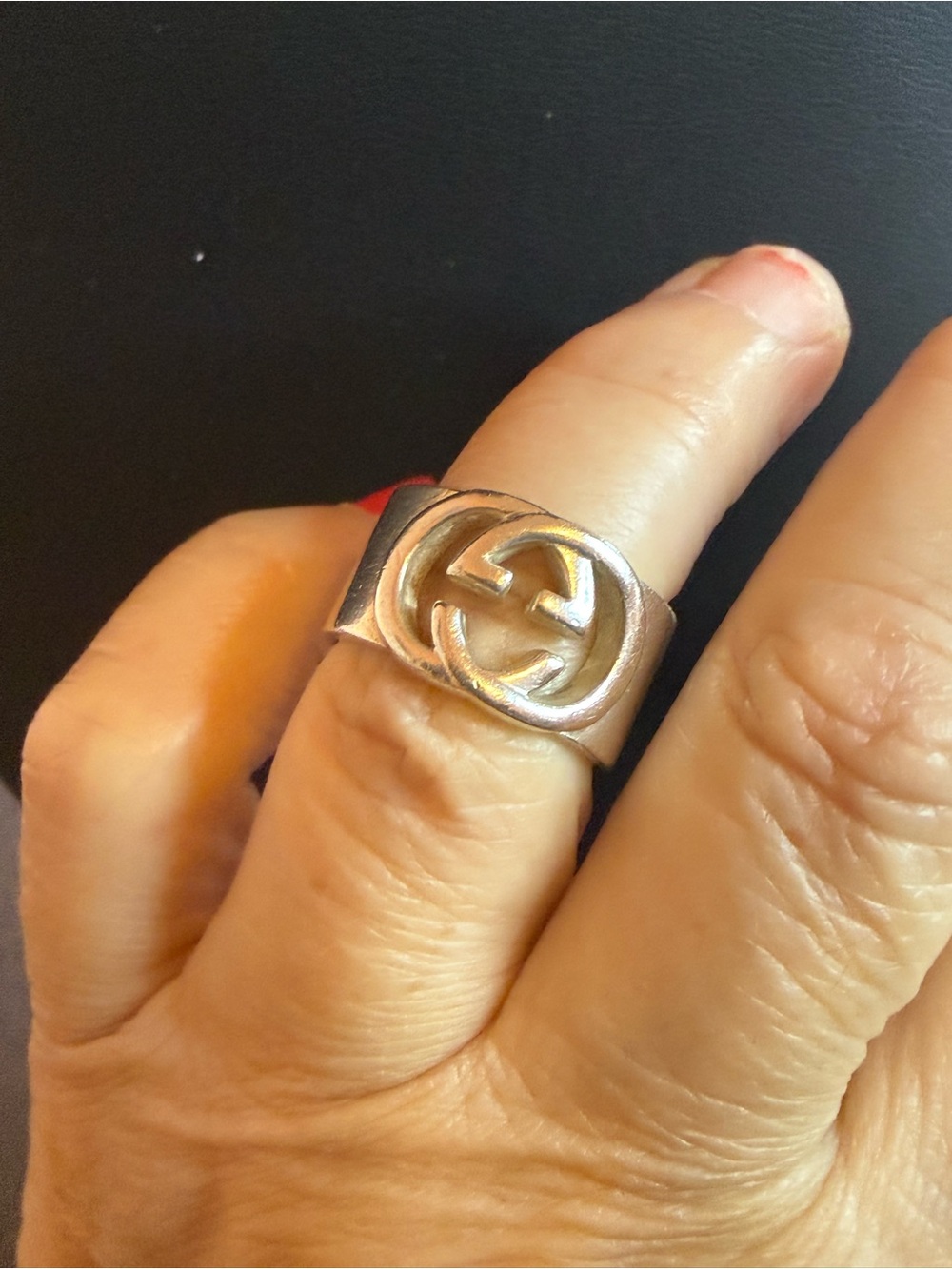 Gucci Interlocking G Signet Ring - Silver 925